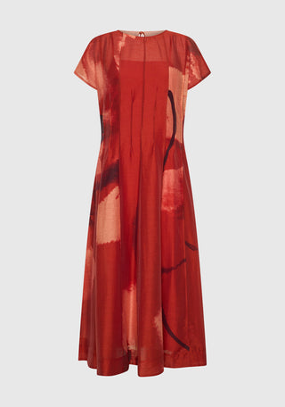 Astra Pintuck Dress – Poppy Print | Morrison
