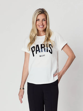 Jade Relaxed Tee - White Paris | We Are The Others