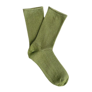 Glitter Lurex Socks – Olive Green | KLUE