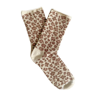 Glitter Lurex Socks – Leopard Beige | KLUE