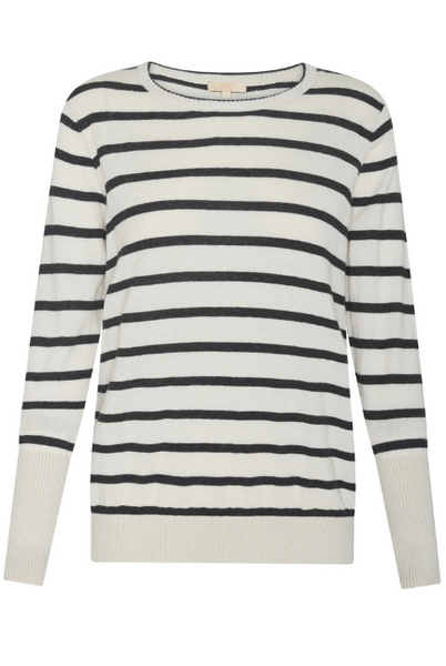 POL - Liora Knit - Pebble/Charcoal Stripe