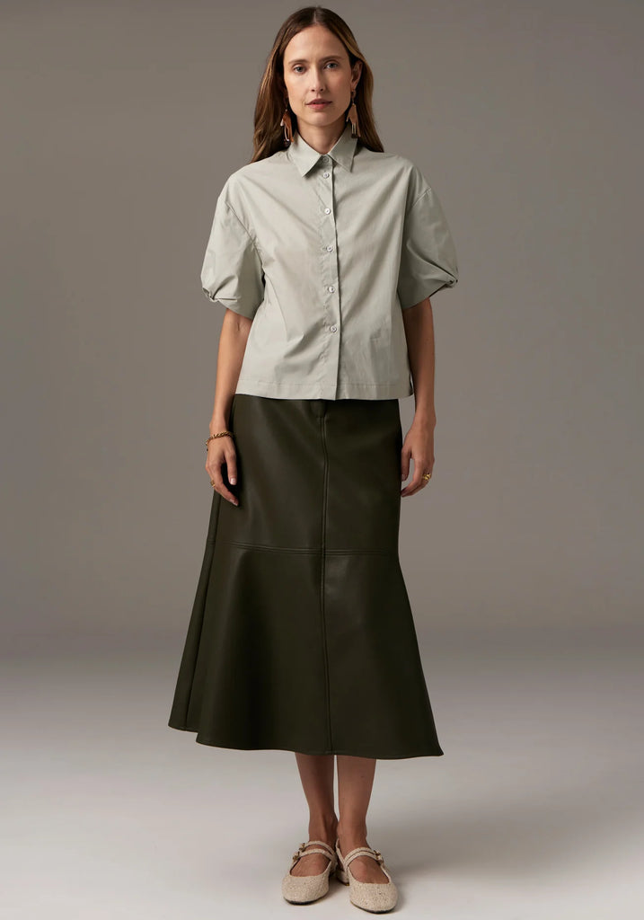 POL - Louie Cropped Shirt - Sage