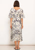 POL - Paradise Biase Dress - Paradise Palm Print