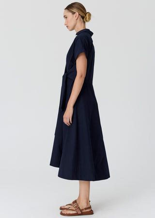 Elina Wrap Shirt Dress – Ink | POL