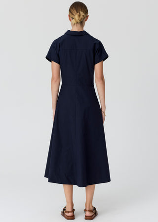 Elina Wrap Shirt Dress – Ink | POL