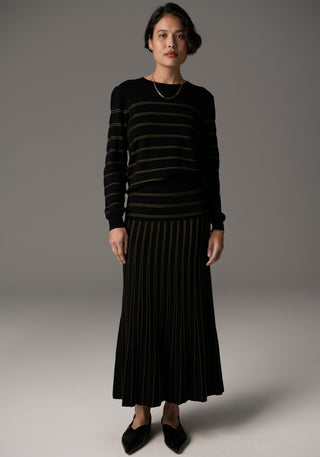 POL Gizelle Knit Lurex Black/Khaki