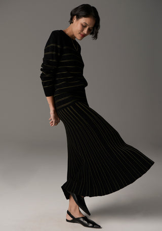 POL Gizelle Knit Lurex Black/Khaki