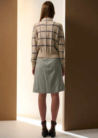 Sable Funnel Neck Knit - Pebble/Ink | Pol