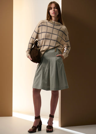 Sable Funnel Neck Knit - Pebble/Ink | Pol