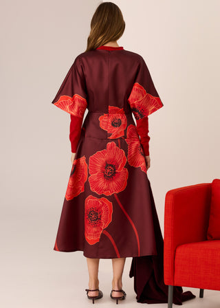 Poppy Sleeve Dress - Poppy Print | POL