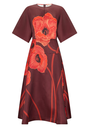 Poppy Sleeve Dress - Poppy Print | POL