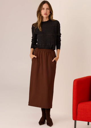 Westin Lurex Check Knit - Charcoal | POL