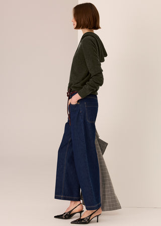 Quinn Knit Hoodie - Forest | POL