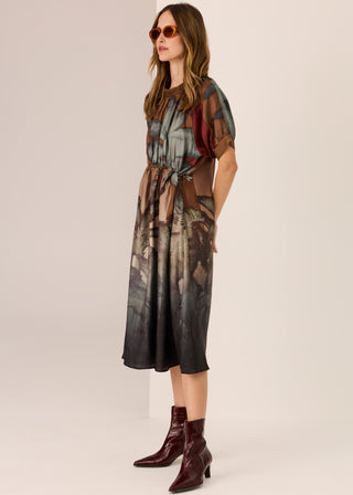 Palisades Drawcord Dress - Palisades Print | POL