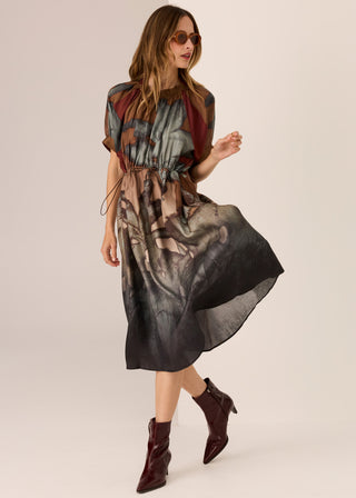 Palisades Drawcord Dress - Palisades Print | POL