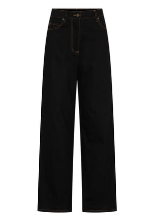 Lana Wide Leg Jean - Black | POL