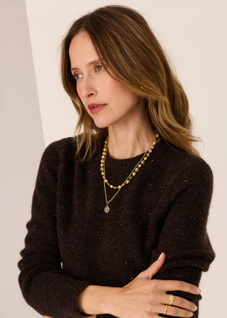 Zane Knit Baby Sequin - Choc | POL