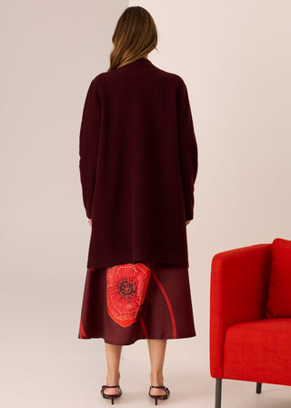 Wyatt Boiled Wool Coat - Merlot | POL