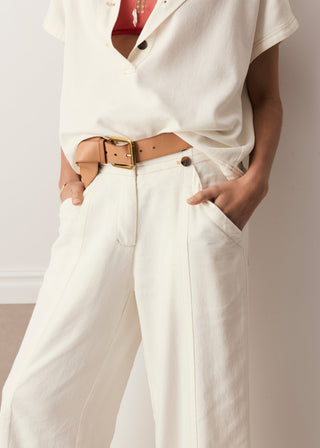 Anise Crop Pant – Chalk | POL