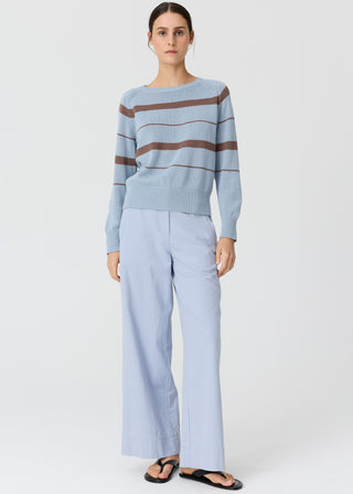 Rosin Stripe Knit – Blue/Choc | POL
