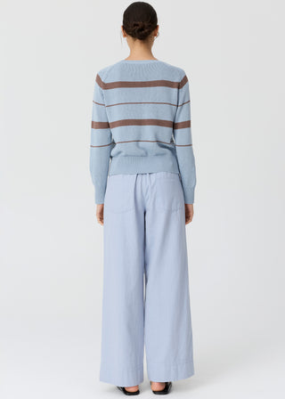 Rosin Stripe Knit – Blue/Choc | POL