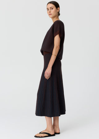 Evlyn Knit Top – Choc/Ink | POL