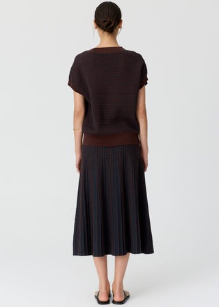 Evlyn Knit Top – Choc/Ink | POL