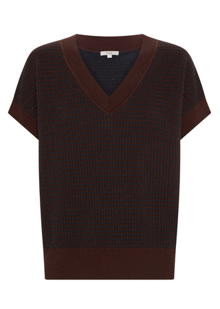 Evlyn Knit Top – Choc/Ink | POL