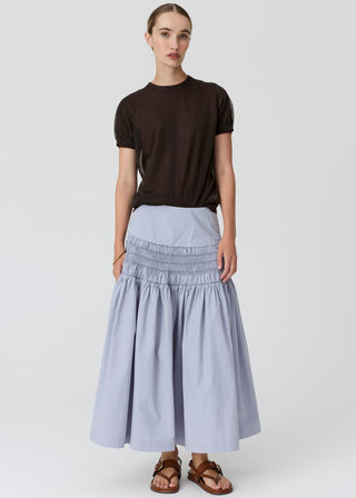 Kaspar Layered Tee – Choc/Choc | POL