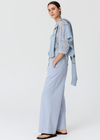 Rosin Pointelle Knit Tee – Blue | POL