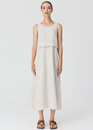 Frankie Double Layer Dress – Natural | POL