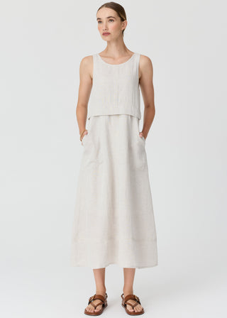 Frankie Double Layer Dress – Natural | POL