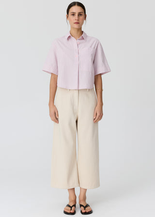 Aubin Camp Shirt – Pink Stripe | POL