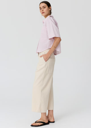 Aubin Camp Shirt – Pink Stripe | POL