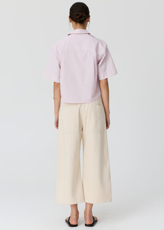 Aubin Camp Shirt – Pink Stripe | POL