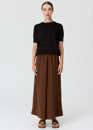 Cedar Lurex Knit Top – Black/Copper | POL