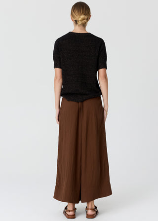 Cedar Lurex Knit Top – Black/Copper | POL