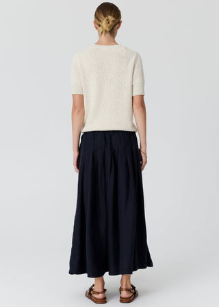 Cedar Lurex Knit Top – Chalk/Silver | POL