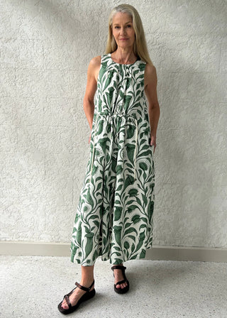 Botanica Drawcord Dress – Botanica Print | POL