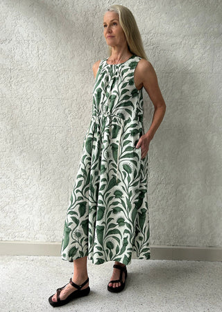 Botanica Drawcord Dress – Botanica Print | POL