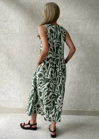 Botanica Drawcord Dress – Botanica Print | POL