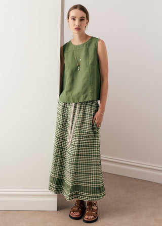 Frankie Button Tank – Fern | POL