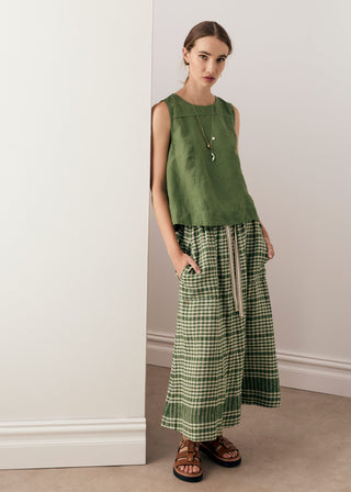 Frankie Button Tank – Fern | POL