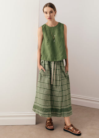 Frankie Button Tank – Fern | POL