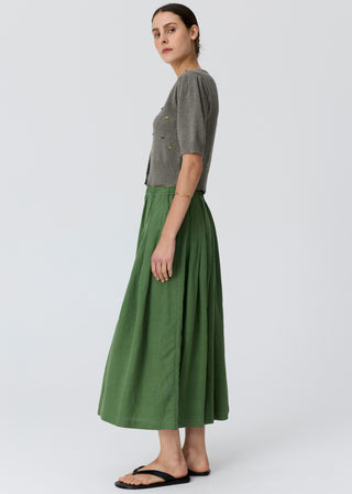Viloa Beaded Short Sleeve Cardigan – Moss | POL