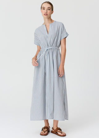 Bay Dress – Blue/Choc Stripe | POL