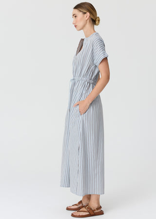 Bay Dress – Blue/Choc Stripe | POL