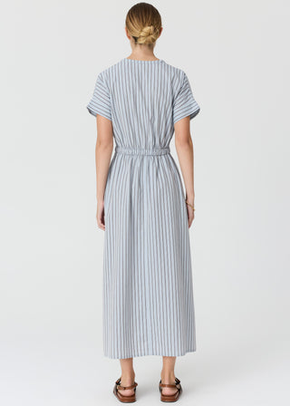 Bay Dress – Blue/Choc Stripe | POL