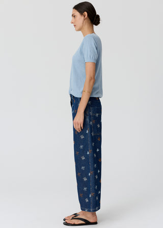 Dillon Tee with Tipping – Blue/Choc | POL