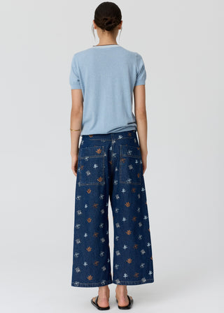 Dillon Tee with Tipping – Blue/Choc | POL
